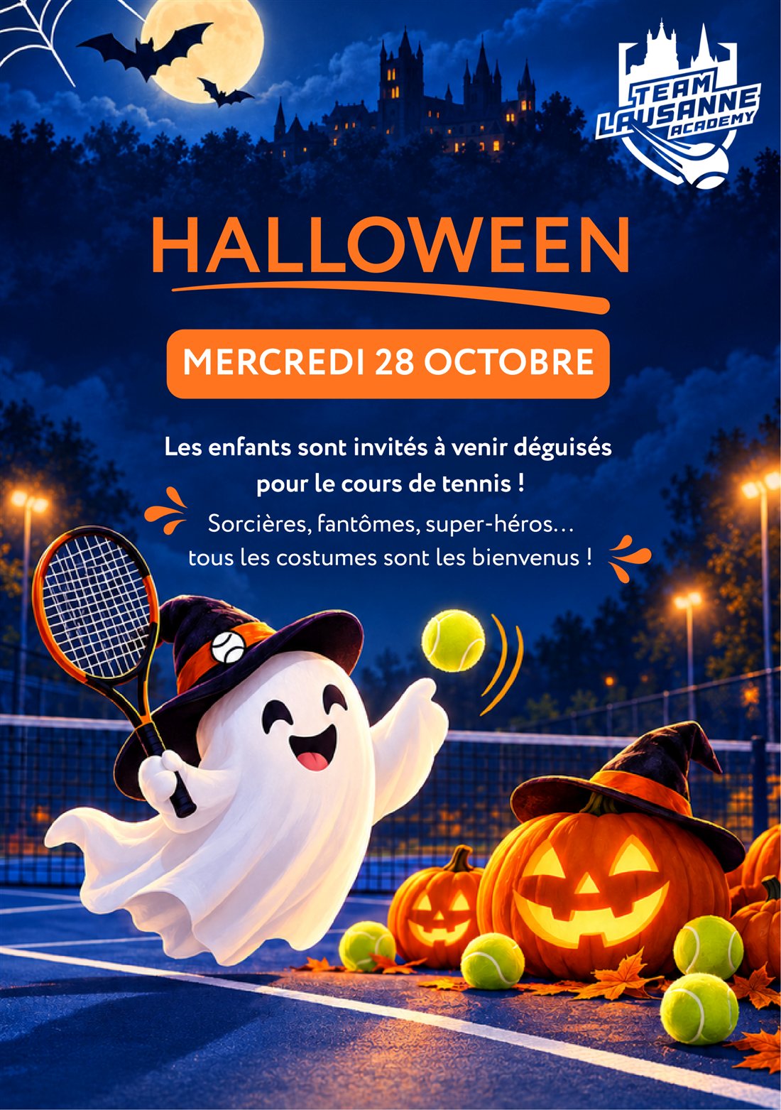 Affiche Halloween de Team Lausanne Academy, mercredi 28 octobre